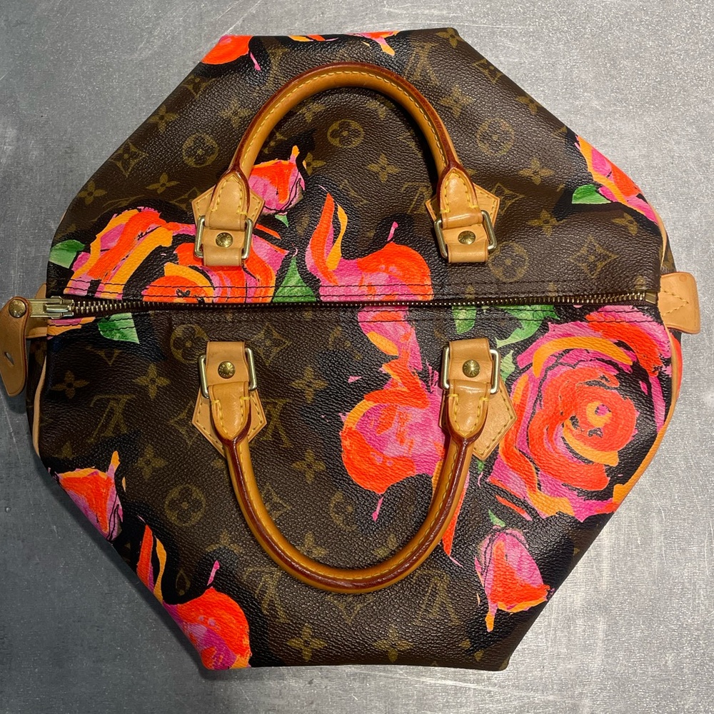 LOUIS VUITTON MONOGRAM ROSES SPEEDY 30 HANDBAG (2008)